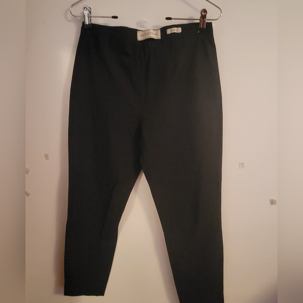 Seductive Black Slim Fit Stretch Pants – Size 38 (US 6–8)